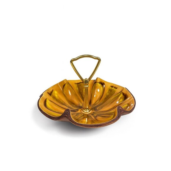 Tidbit Candy Nut Dish Handled  Sequoia Treasure Craft California Pottery 610 USA - Picture 1 of 16